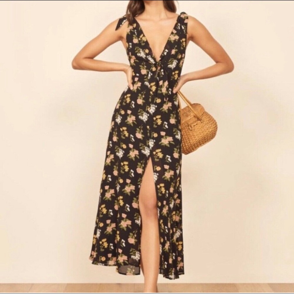 REFORMATION Harper Dress in Sylvie Midi Dress